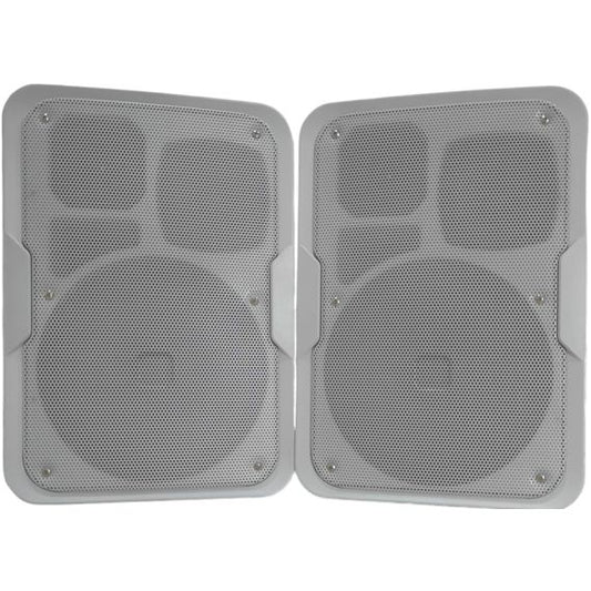 Pair of white 80W 4 Ohm wall-mounted speakers