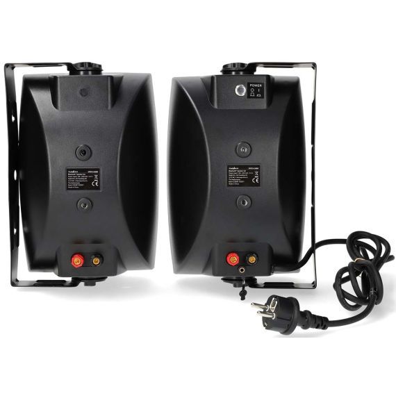 180W, pair, wall speakers, Bluetooth® remote control, Nedis