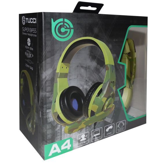 Tucci A4 gaming headphones with microphone