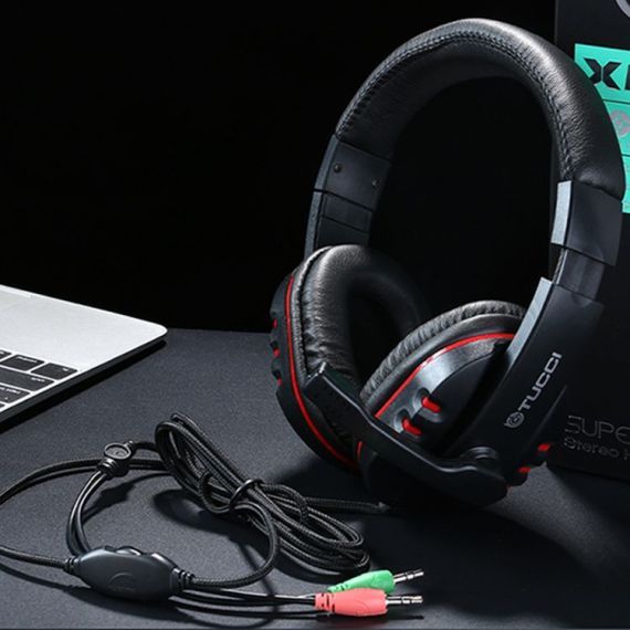Tucci X6 gaming headset with microphone - Red color