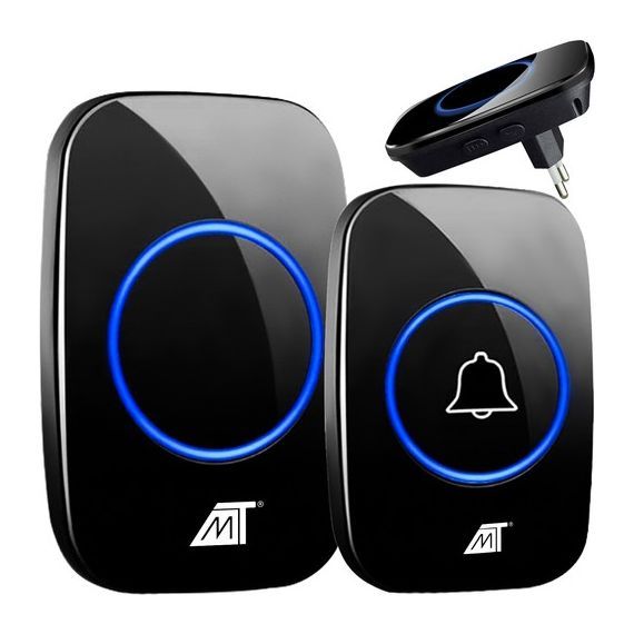 Wireless Doorbell with 60 Sounds, 5 Volume Levels, Black