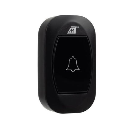 Wireless Doorbell with Temperature Display, LCD, Black