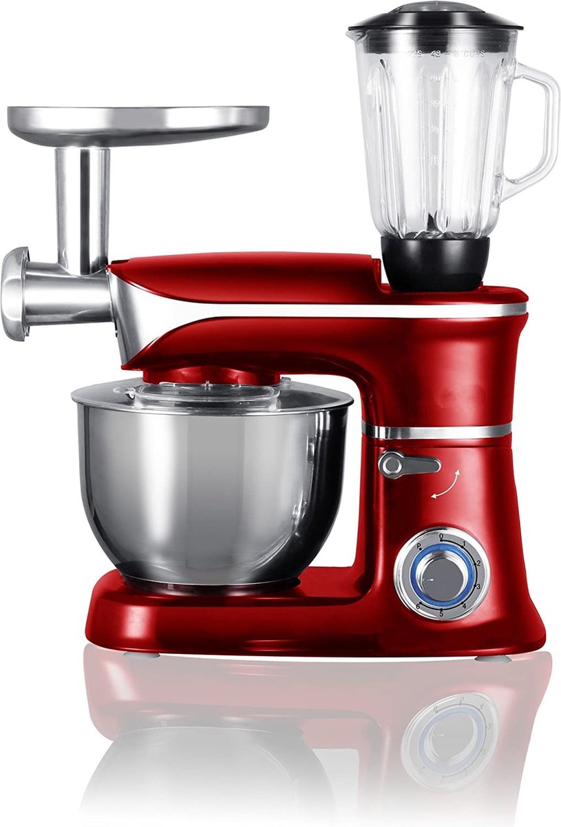 RoyaltyLine PKM1900.7BG 3-in-1 Stand Mixer – 1900W, 6.5L Bowl