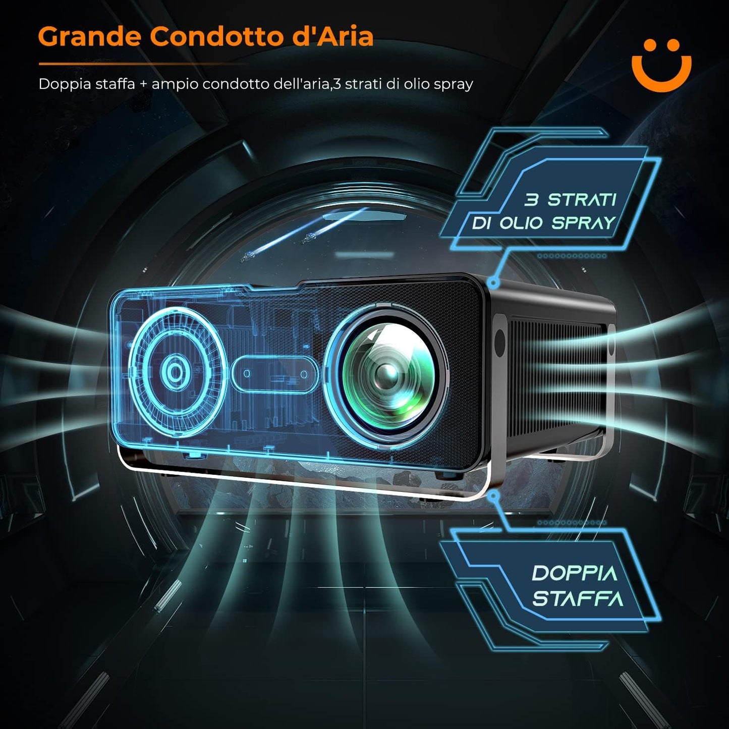 1080P, full HD, led projector, 5G WiFi, bluetooth, YABER V10 9000L