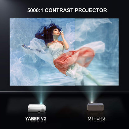 1080P, full HD, led projector, 5G WiFi, bluetooth, YABER V2