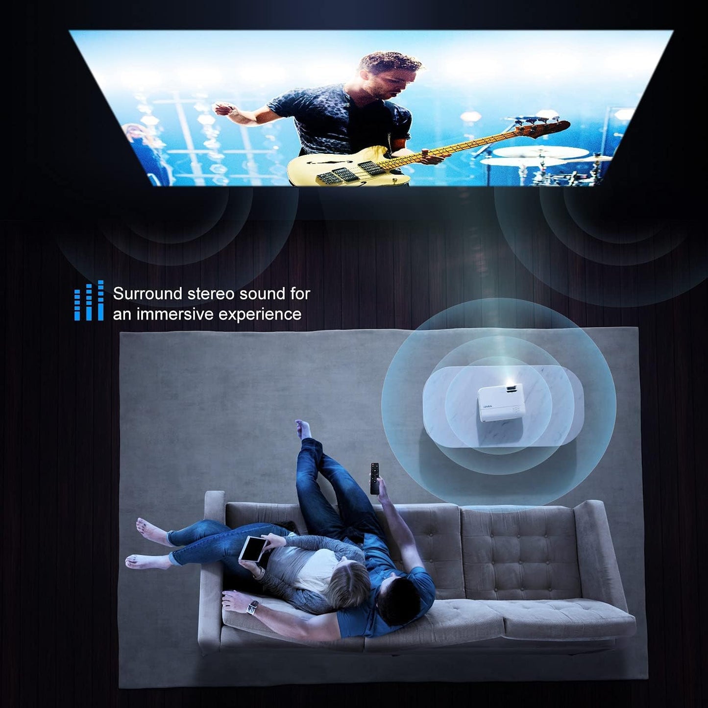 1080P, full HD, led projector, 5G WiFi, bluetooth, YABER V2