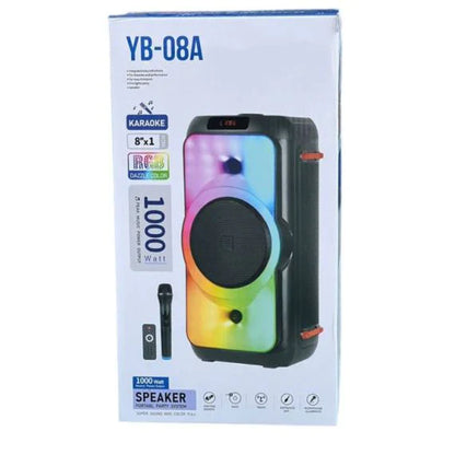 1000W, 8'' , karaoke Wireless Speaker, LED Lights