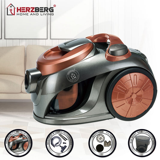 Multi-Cyclone, bagless vacuum cleaner, Herzberg HG-8046COP