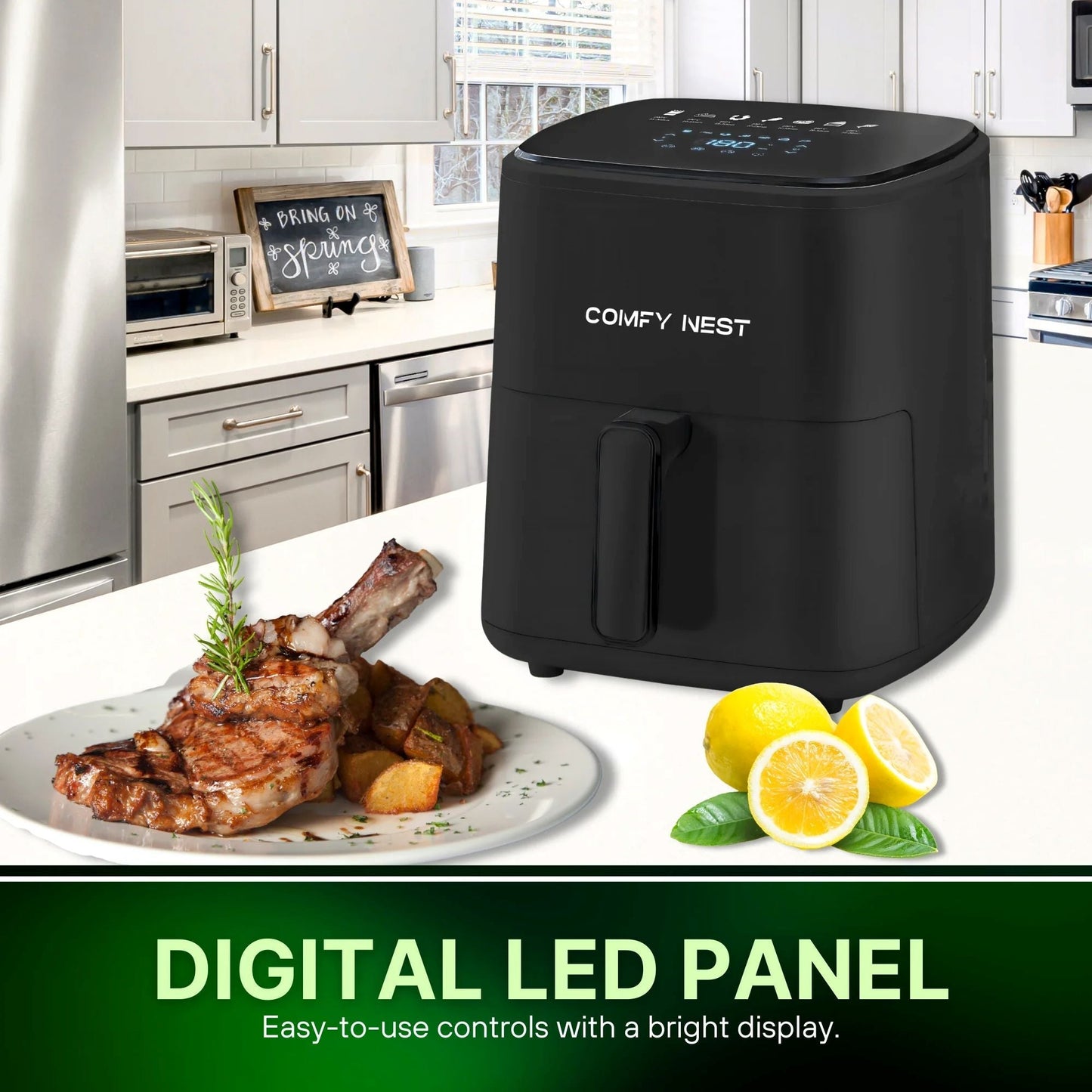 5lt, digital air fryer, 1400w, Comfy Nest CN-06191