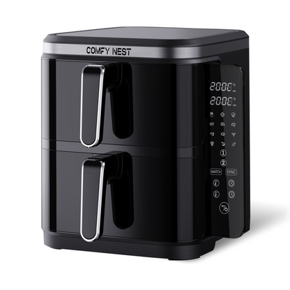 11Ltr, Double Basket Air Fryer, 2800W, Comfy Nest