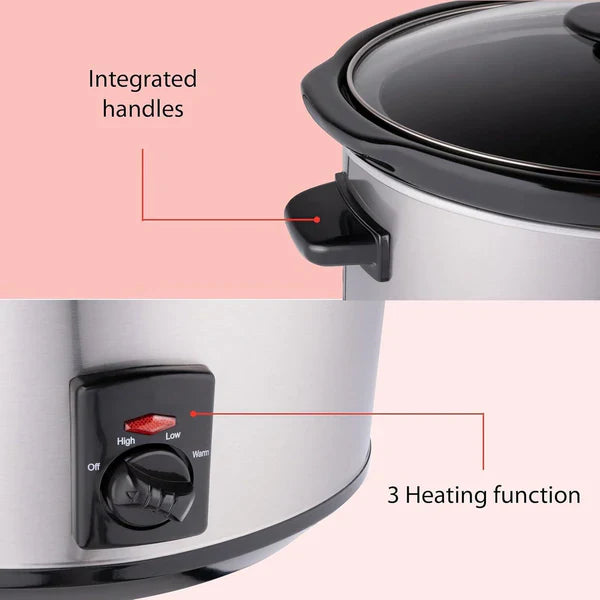 3.5LT, slow cooker, ceramic pot, Royalty Line
