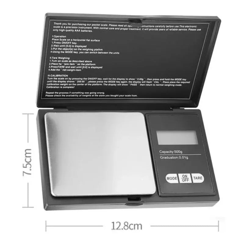 Portable, electronic, weighing scale, 001 accuracy, Herzberg HG-04265
