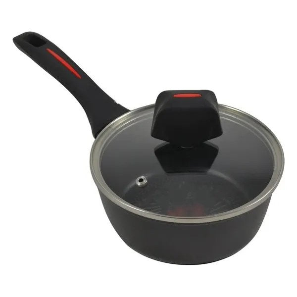 RoyaltyLine FSN18 Casserole Pot – 18cm Non-Stick, Black