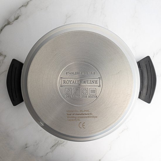 RoyaltyLine RL-24PS4LM Pressure Cooker – 4L Marble Coating
