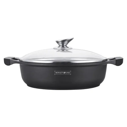 RoyaltyLine BR34M Shallow Casserole Pot – 34cm, 7L