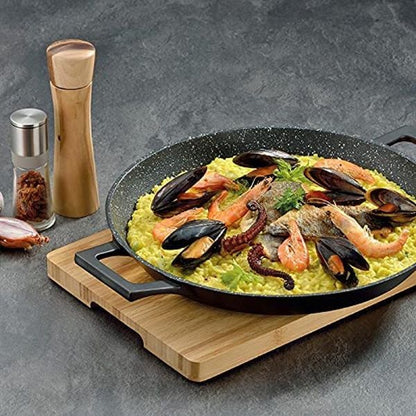 RoyaltyLine MP40M Paella Pan – 40cm Marble Non-Stick