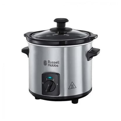 145W, 2.0Ltr Slow Cooker, Silver/Black