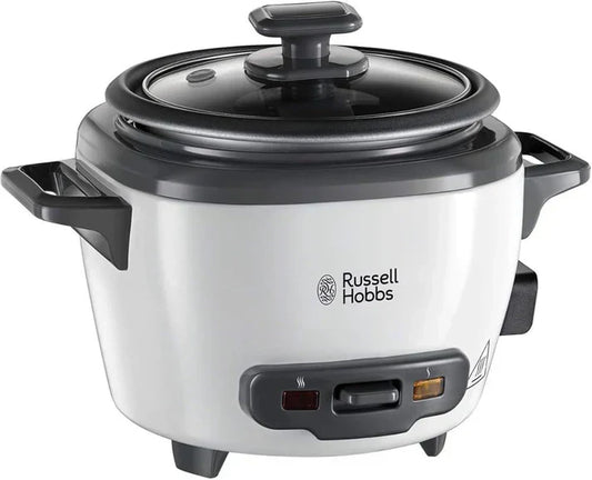 0.4Ltr Rice Cooker, 200W, Black/White