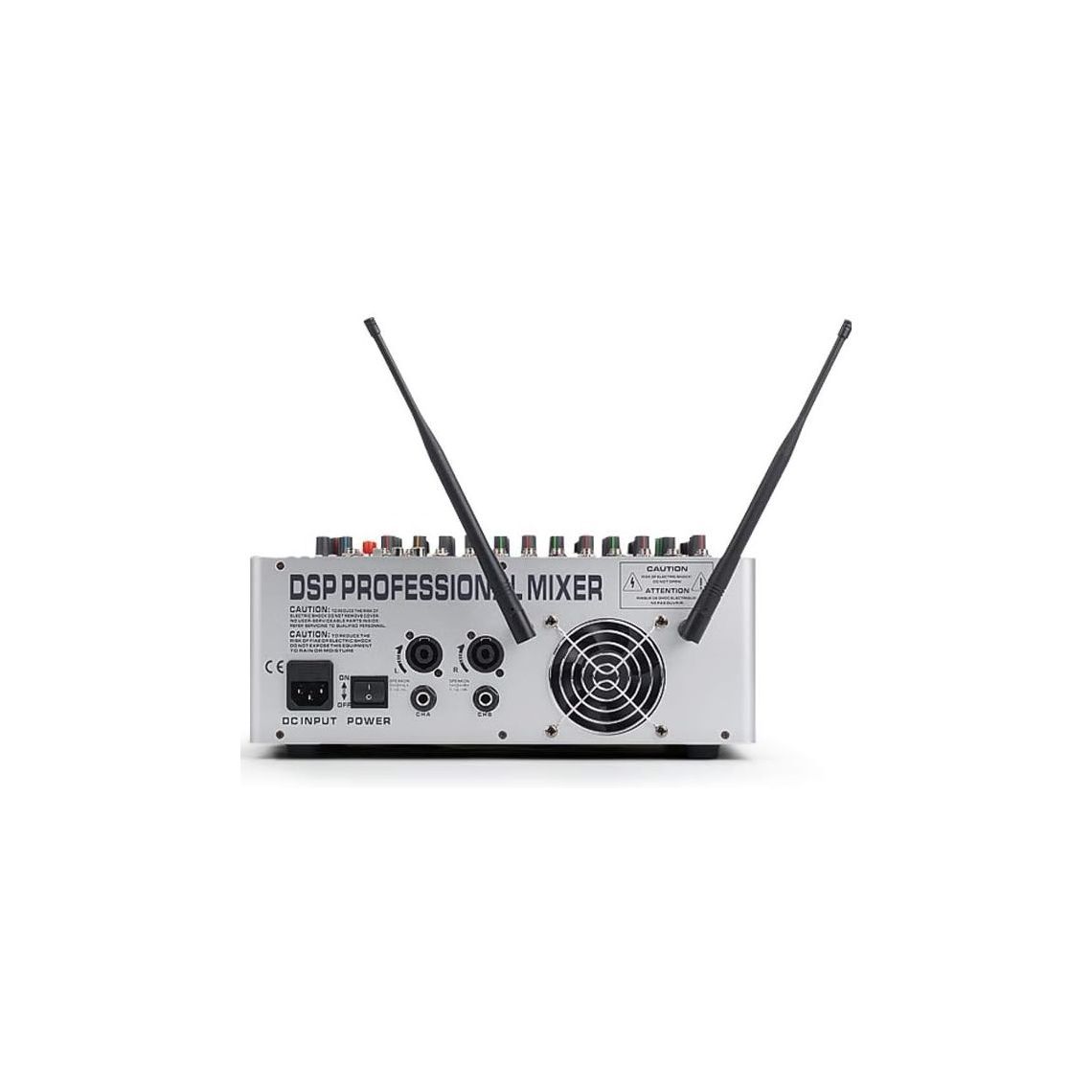 Professional, 7 channel mixer with wireless microphones