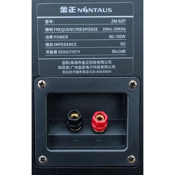 150W pair of passive loudspeakers, 8 Ω, 2‑way – Nintaus ZM‑62P