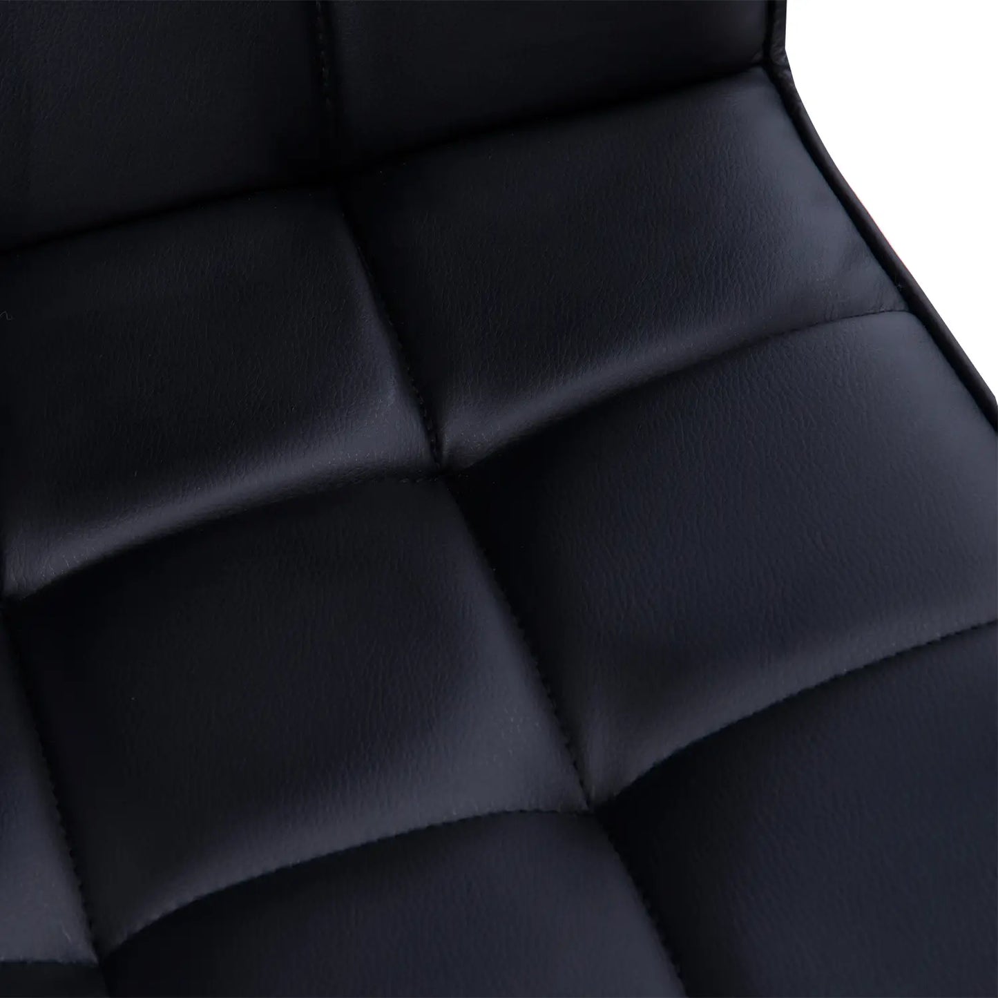 Ergonomic Office Chair in Black PU Leather, Study Chair with 5 Swivel Wheels, Padding and Adjustable Height, 52.5x54x84-99cm