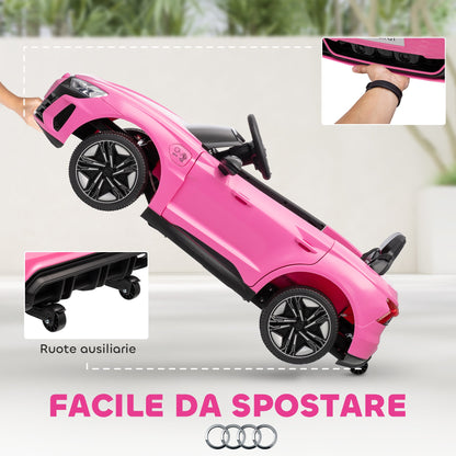 Electric Ride-On Car for Kids Ages 3-5 with Remote Control, Suspension and Horn, 103x58x41 cm, Pink