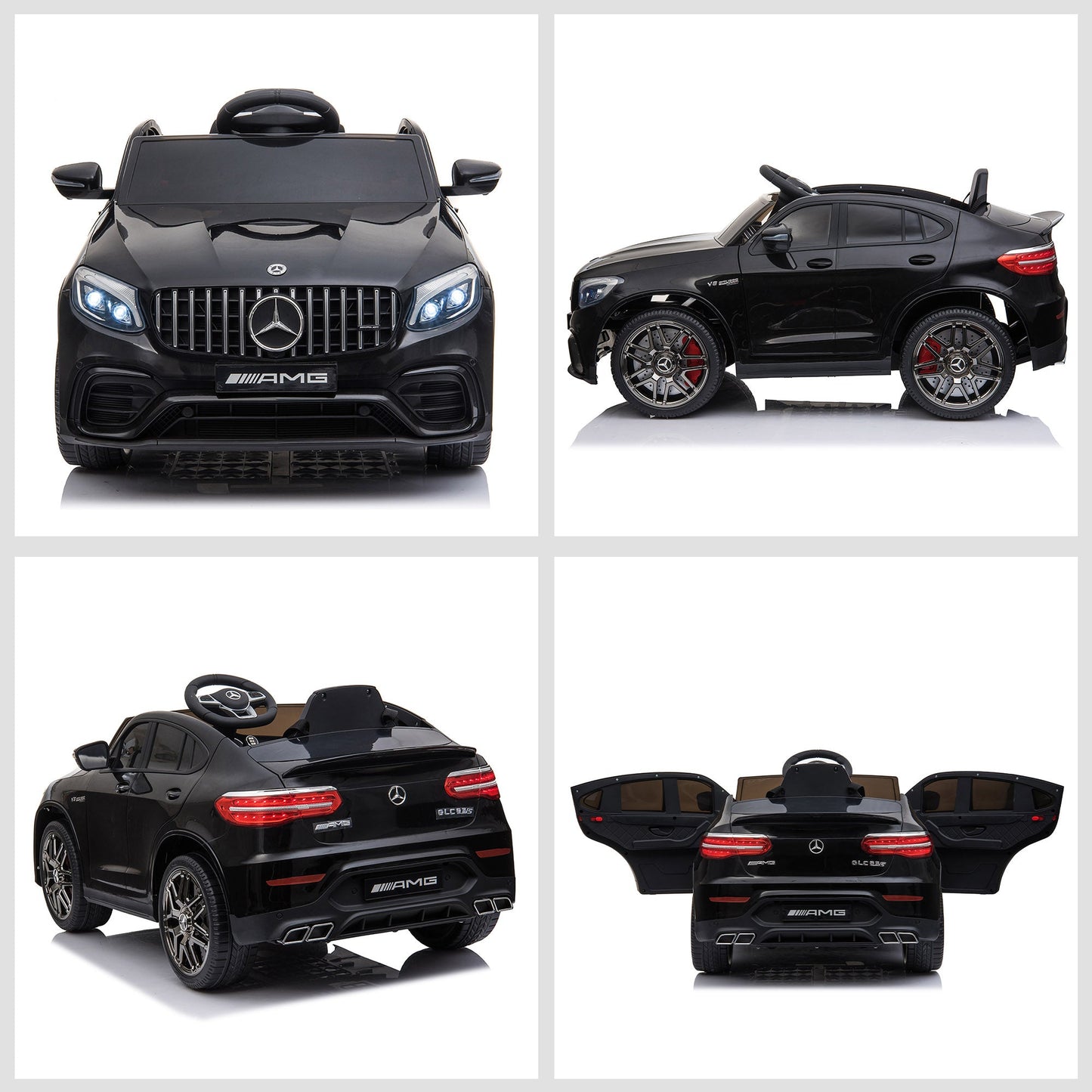 Electric Ride-On Car for Kids 3-5 Years Mercedes with Seat Belt and Remote Control, Black
