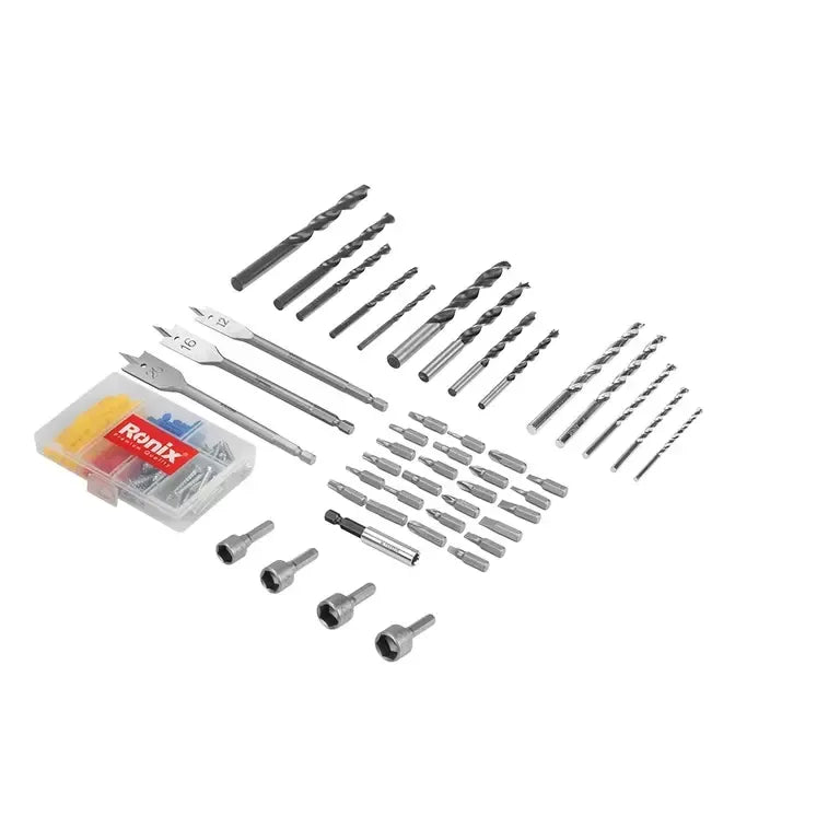18V, cordless drill, driver set, 53 pcs, RONIX RS-8019