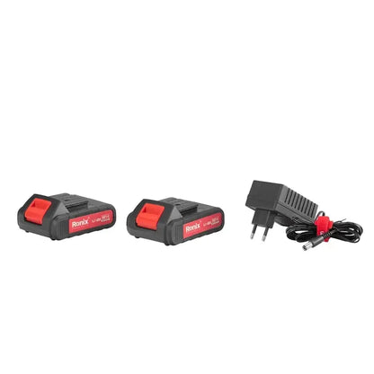18V, cordless drill, driver set, 53 pcs, RONIX RS-8019