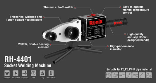 Socket fusion, welding machine, RONIX RH-4401