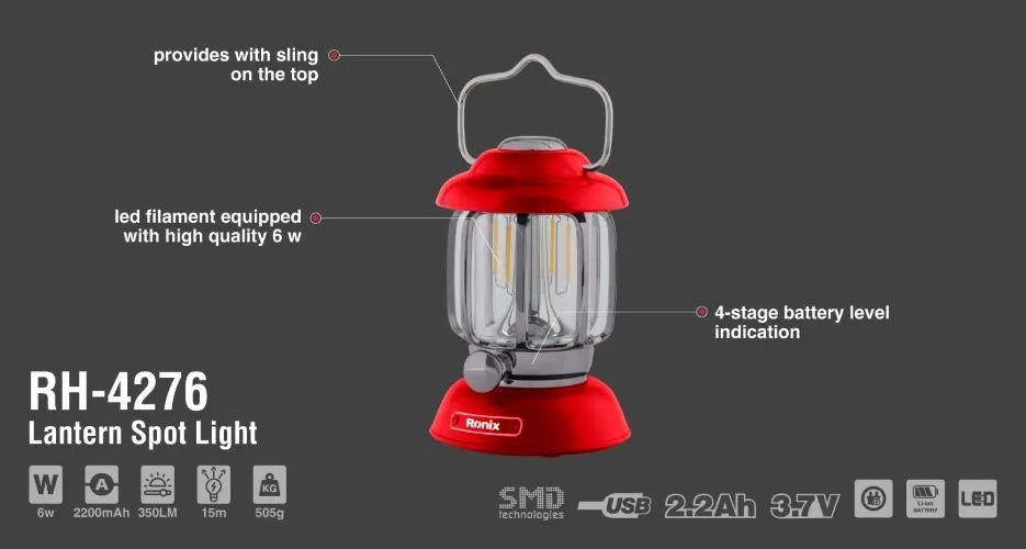 350lm, lantern spotlight, RONIX RH-4276