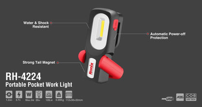 120lm, portable pocket, work light, RONIX RH-4224