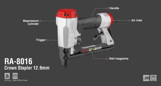 120PSI, pneumatic, crown stapler, RONIX RA-8016