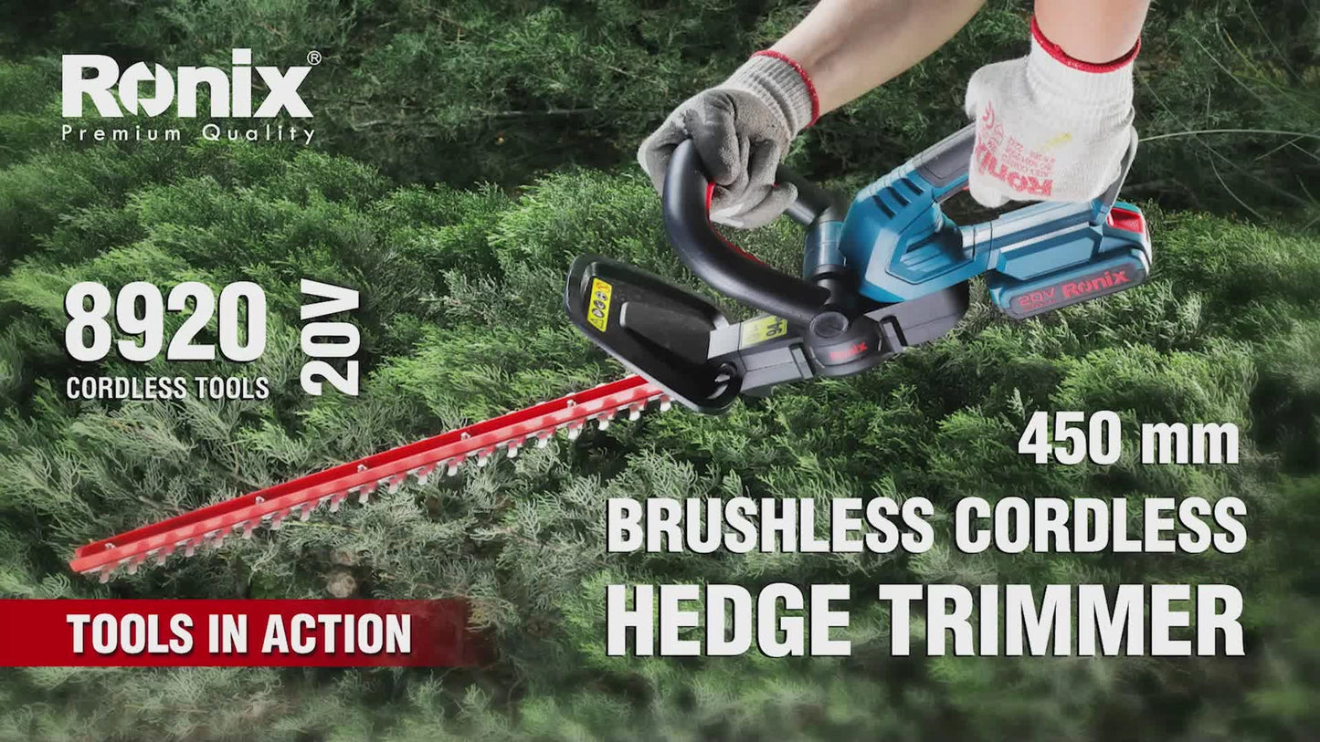 Cordless, hedge trimmer, no battery , RONIX 8920