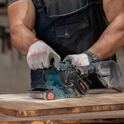 1050W, belt sander, 76x533mm, 150-380m-min speed. wood-metal worker, RONIX 9103