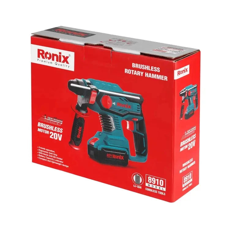 Cordless, rotary hammer, brushless series, no battery, RONIX 8910