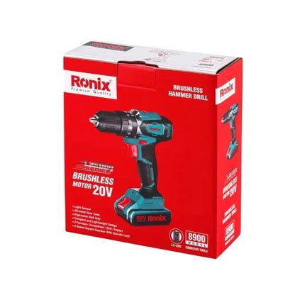 20V, cordless, hammer drill, No battery, RONIX 8900