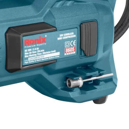 20V, cordless mini compressor, RONIX 8605