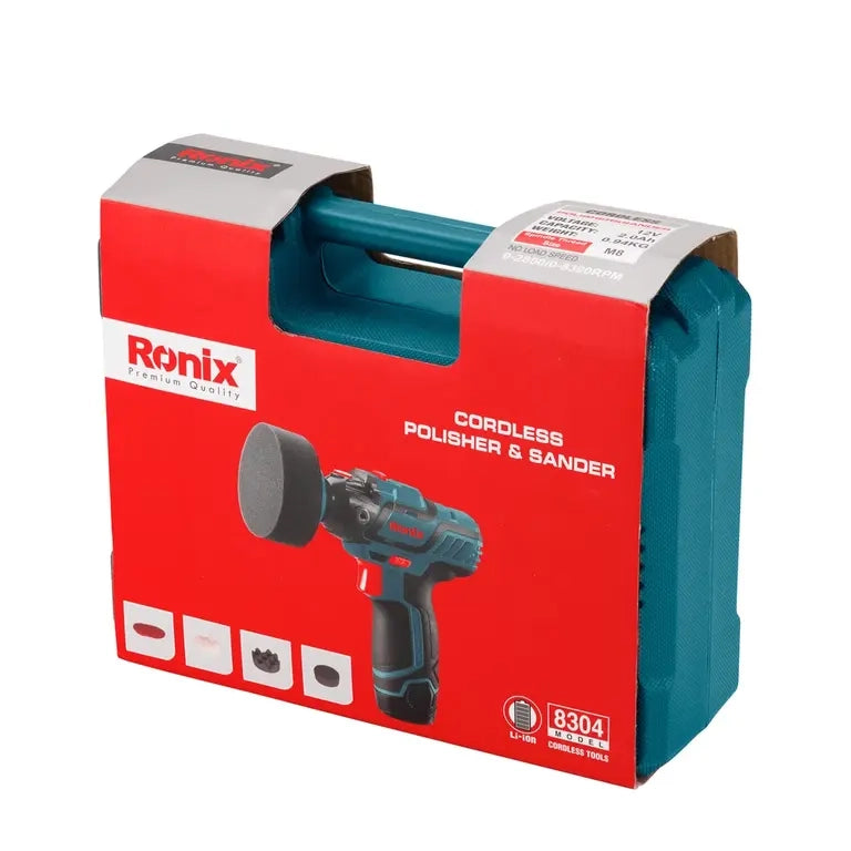 8304 Cordless Polisher, 12V, 2Ah, RONIX
