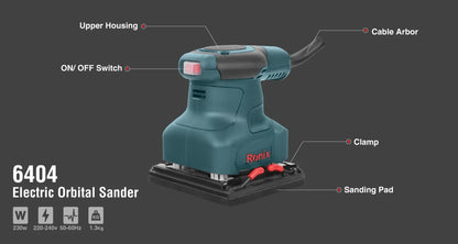 230W, electric, orbital sander, RONIX 6404