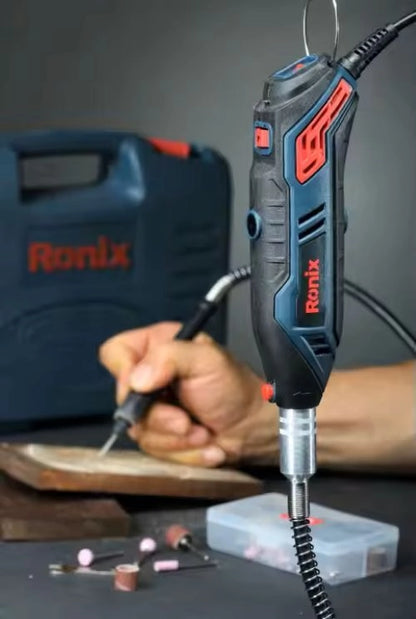 130 W / 10,000–35,000 RPM Rotary Tool Kit – Ronix 3403