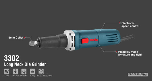 710W, long neck, die grinder, RONIX 3302