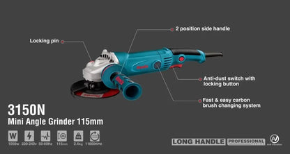 11000RPM, 1050W, mini angle grinder, RONIX 3150N