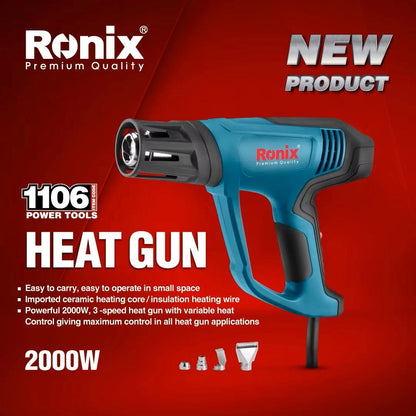 2000W, heat gun, RONIX 1106