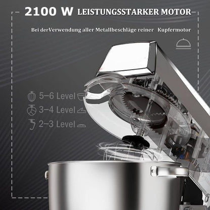 RoyaltyLine 2100W Stand Mixer – 7.5L Bowl, 6 Speeds + Pulse