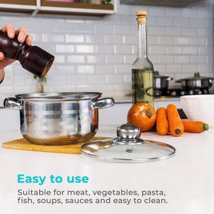 Cookware Set 12-Pieces Induction Ready Stainless Steel Royalty Line 1231