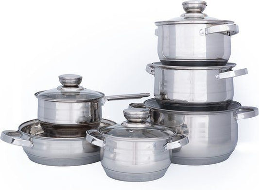 Cookware Set 12-Pieces Induction Ready Stainless Steel Royalty Line 1231