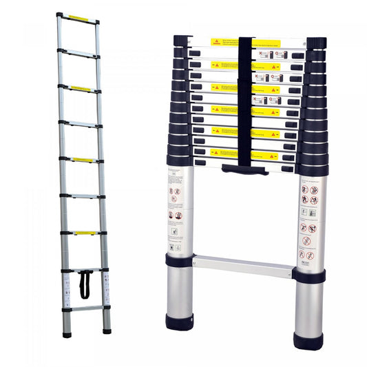 Aluminum Telescopic Ladder with Anti Slip Footing - 2.6M