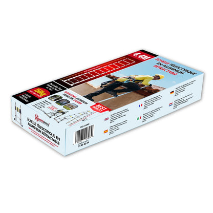 Retracting Aluminum Telescopic Ladder - 4.4M