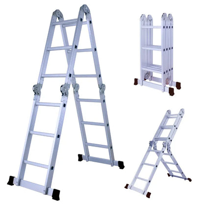 Multi-Orientation Aluminum Folding Ladder 3.70 mt